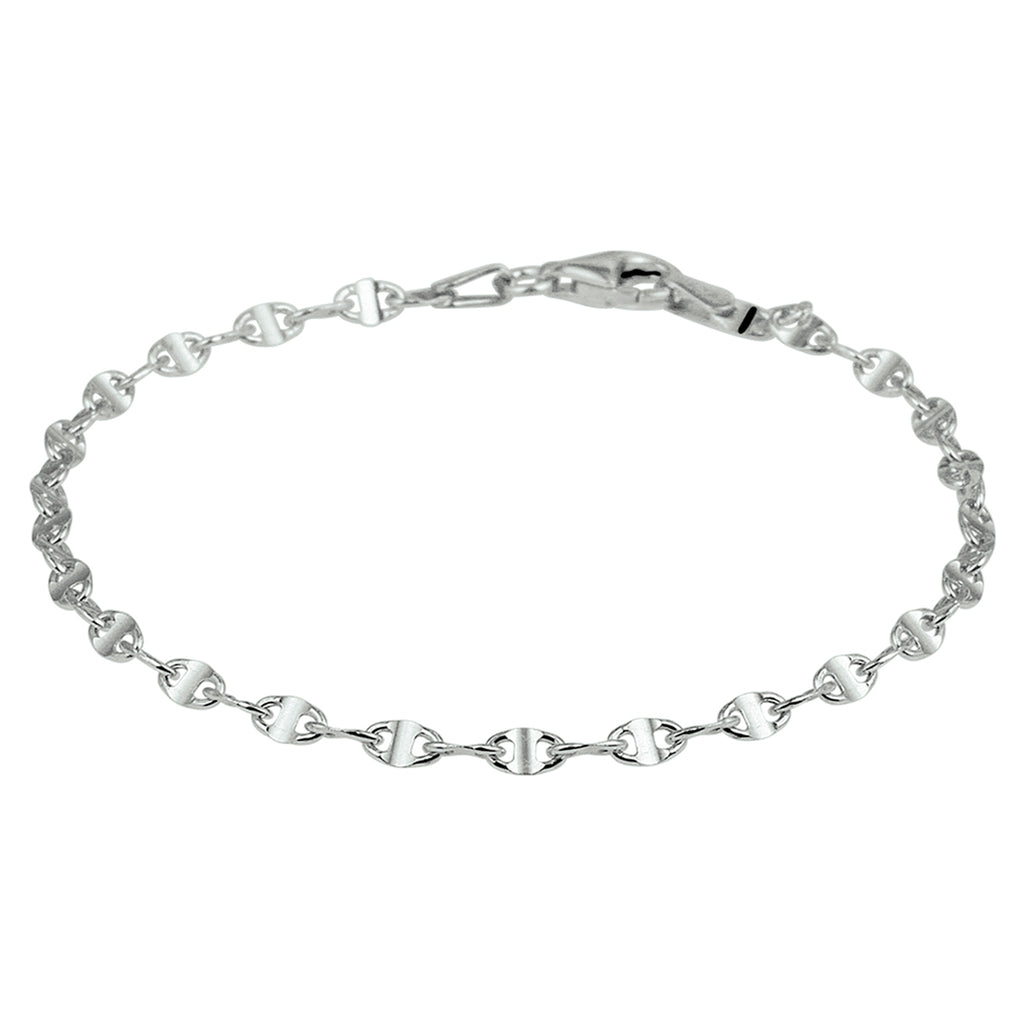 Fußkettchen Anker 2,8 mm 24 cm Silber rhodiniert