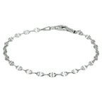 Fußkettchen Anker 2,8 mm 24 cm Silber rhodiniert