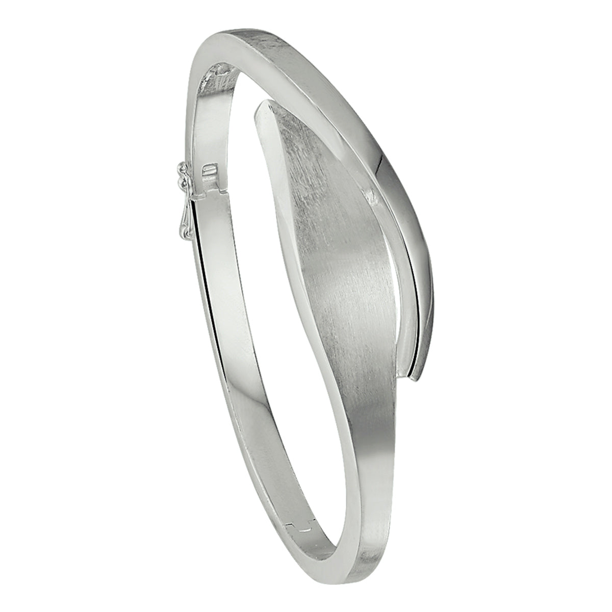 bangle scharnier poli/mat 16 x 60 mm zilver gerhodineerd