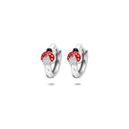Klappohrringe Marienkäfer 11,5 mm Silber rhodiniert