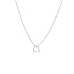 Halskette Herz 40 - 42 - 44 cm Silber rhodiniert