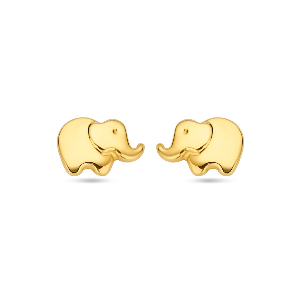 Ohrstecker Elefant 5 mm 14K Gelbgold