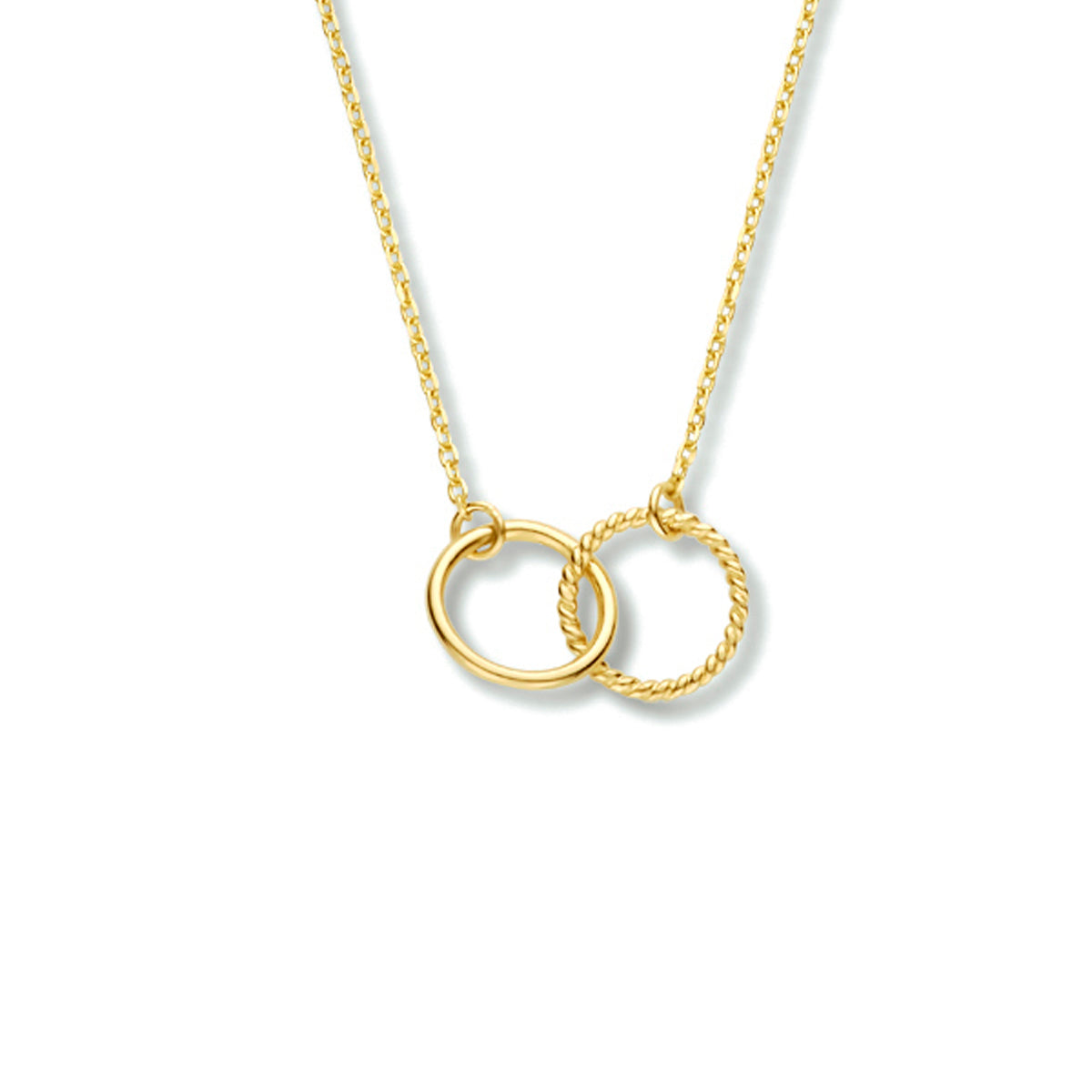 9k collier rondjes 40 - 42 - 44 cm 9K geel - rondje,bolletje,ringetje,draad
