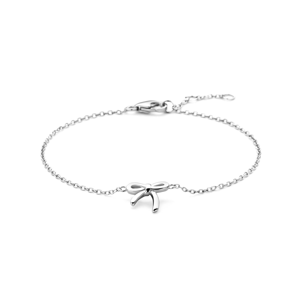 Armband Schleife 16 - 17 - 18 cm rhodiniertes Silber