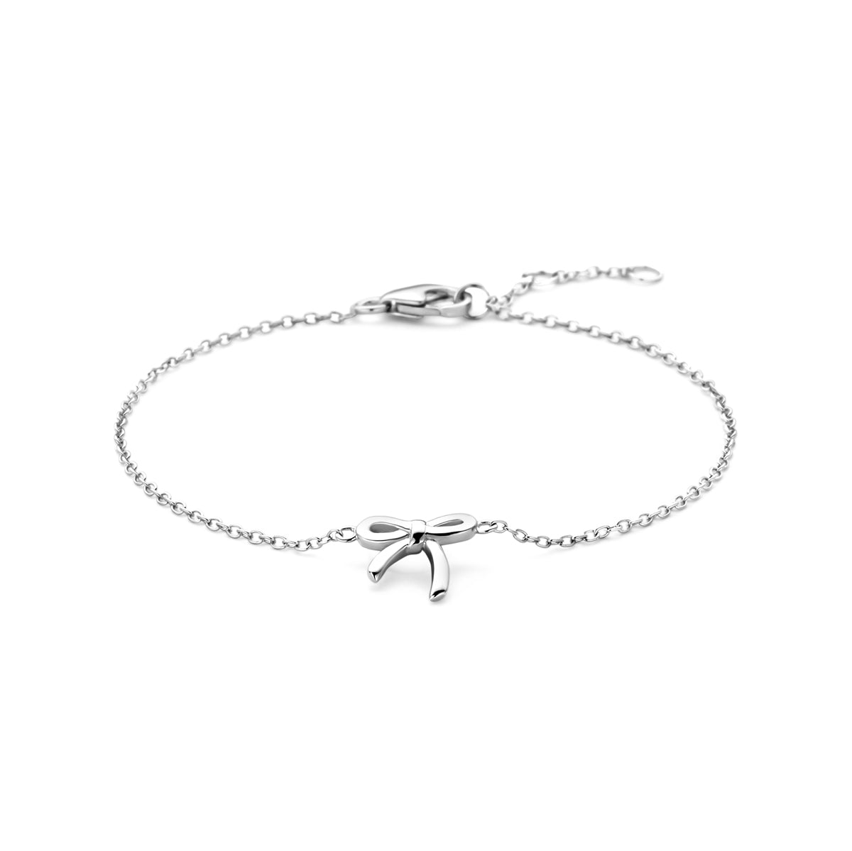 Armband Schleife 16 - 17 - 18 cm rhodiniertes Silber