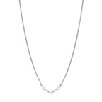Halskette 3,6 mm 40 + 5 cm Silber rhodiniert