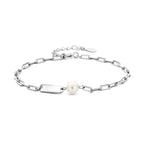 graveerarmband parel plaat 4,0 mm zilver gerhodineerd