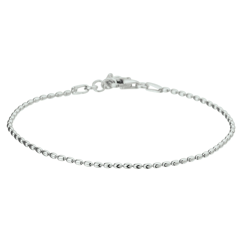 armband bolletjes 1,5 mm 17 + 2 cm zilver gerhodineerd