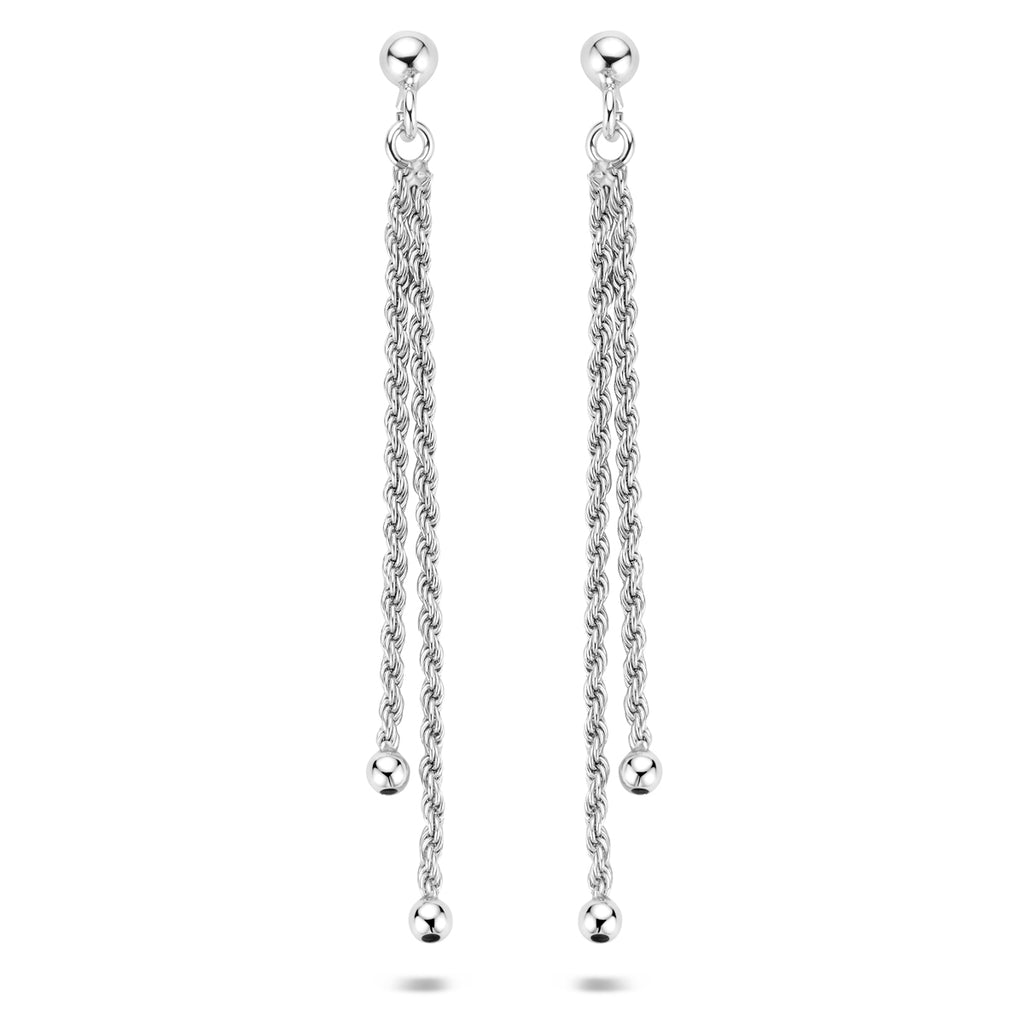 oorhangers schakel 64 mm zilver gerhodineerd