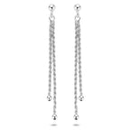 oorhangers schakel 64 mm zilver gerhodineerd