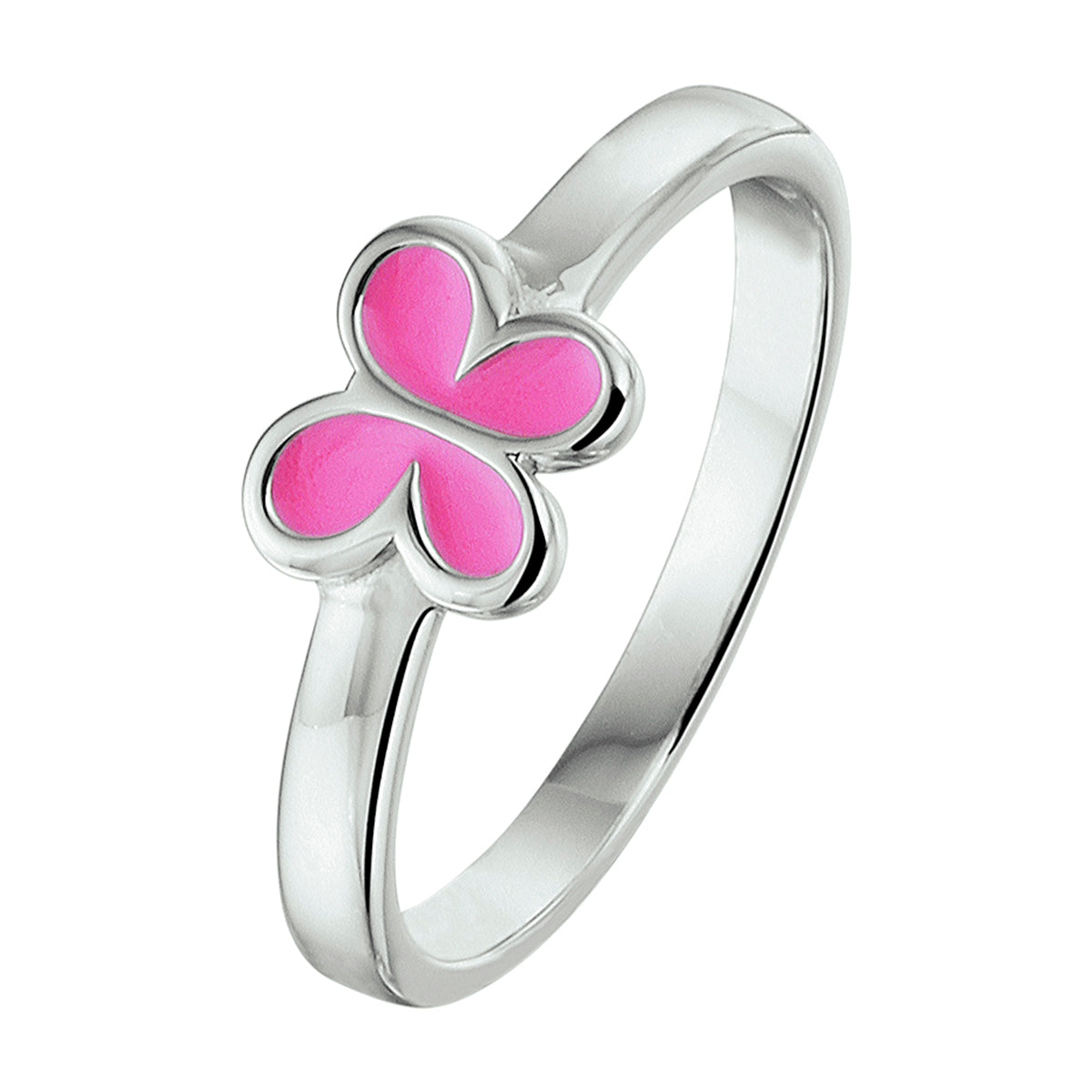 Ring Schmetterling Emaille Silber rhodiniert