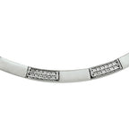 collier zirkonia poli/mat 5,5 mm 43 cm zilver gerhodineerd
