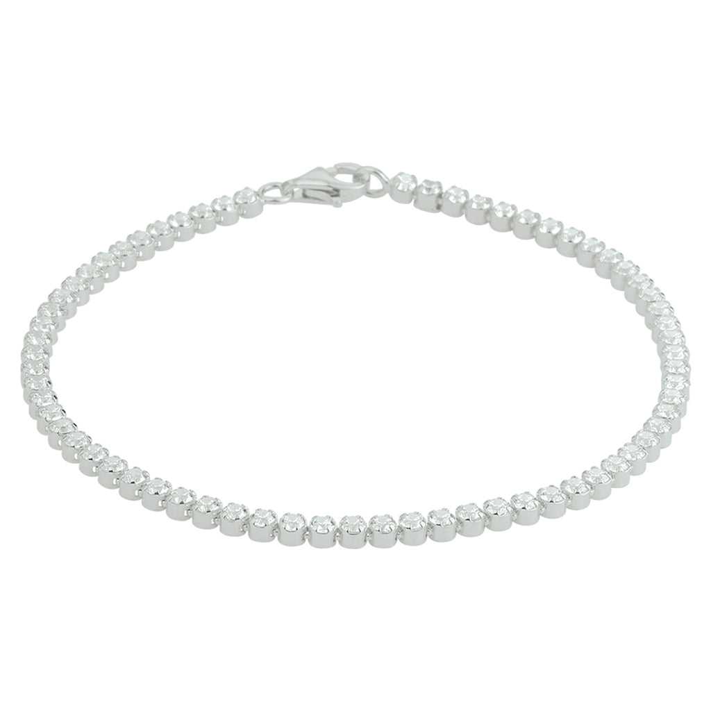 Tennisarmband Zirkonia 2,5 mm 19 cm Silber rhodiniert