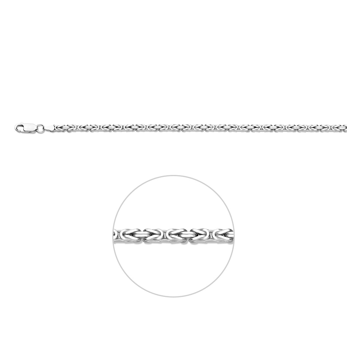 konings 3,0 mm zilver wit