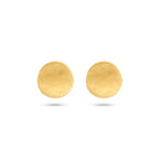 oorknoppen scratch 14K geelgoud - rond