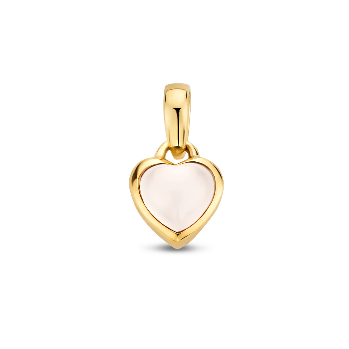 hanger hart maansteen 14K geelgoud