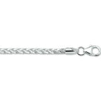 vossestaart geslepen 3,0 mm zilver gerhodineerd