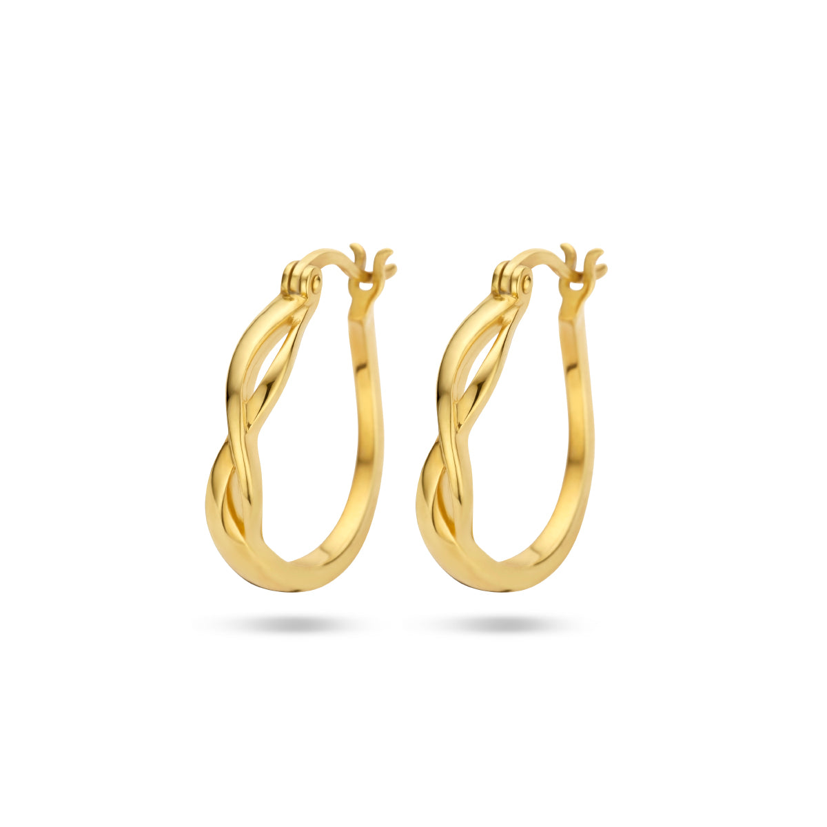 oorringen zilver verguld (geel)