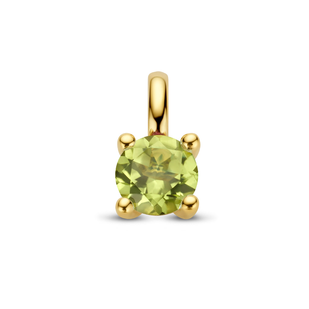 hanger peridot 14K geelgoud