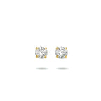 oorknoppen zirkonia 14K geelgoud