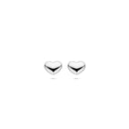 Ohrstecker Herz 8,5 mm Silber rhodiniert