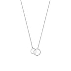 collier rondjes 40 - 42 - 44 cm zilver gerhodineerd - rond