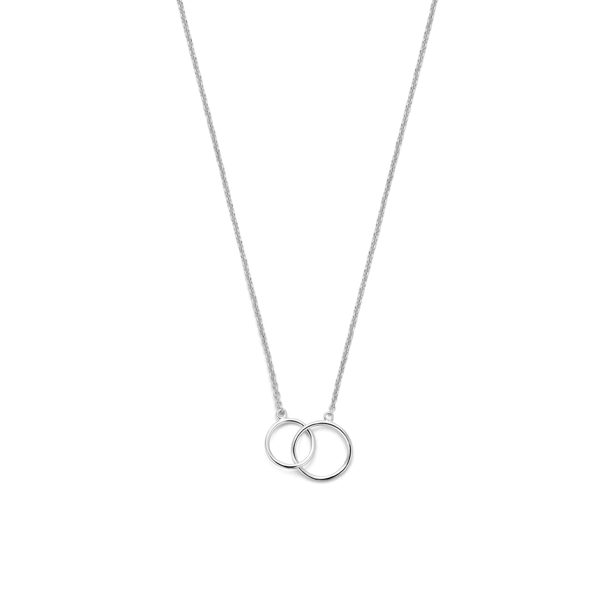 collier rondjes 40 - 42 - 44 cm zilver gerhodineerd - rond