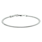 Armband Popcorn 3,0 mm 18 + 2 cm Silber rhodiniert