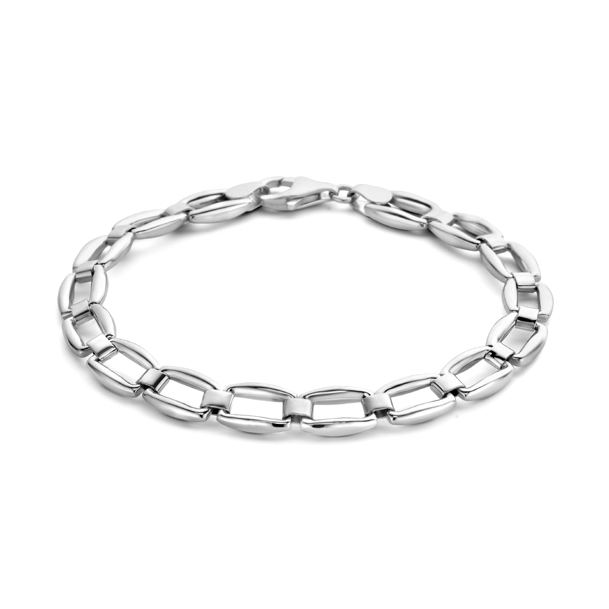 Armband 7,0 mm 19 cm Silber rhodiniert