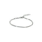 Armband Gourmette mit Zwischenstück 3,0 mm 16 + 3 cm Silber rhodiniert