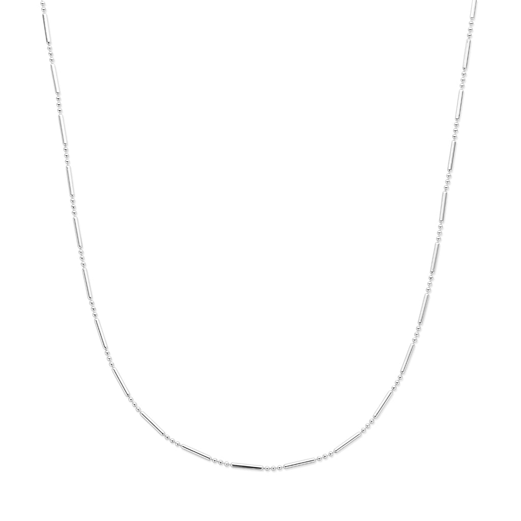 Halskette Röhrchen 1,5 mm 41 + 4 cm Silber rhodiniert
