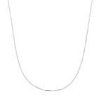 Halskette Röhrchen 1,5 mm 41 + 4 cm Silber rhodiniert