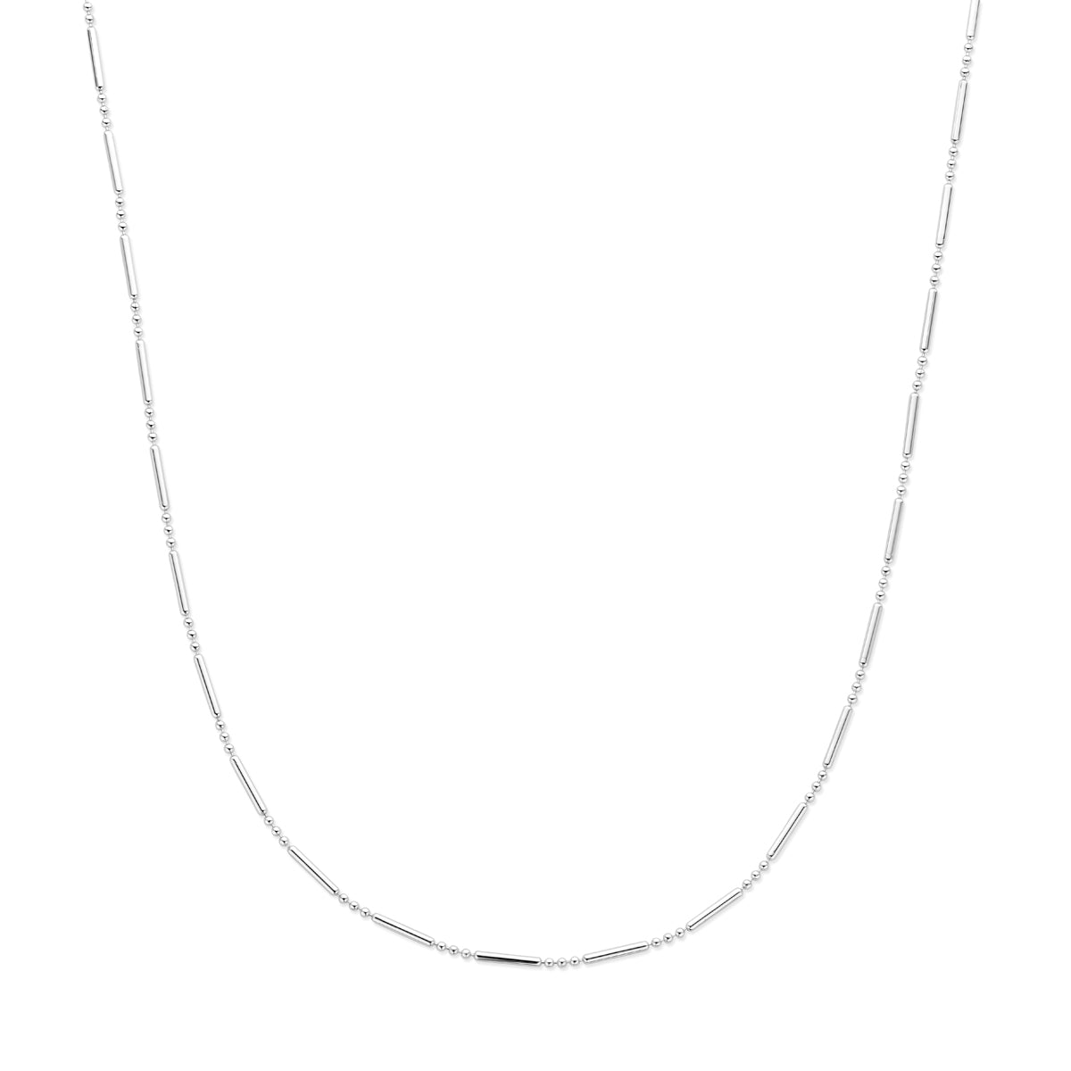 Halskette Röhrchen 1,5 mm 41 + 4 cm Silber rhodiniert