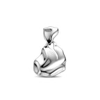 Anhänger 22 mm rhodiniertes Silber