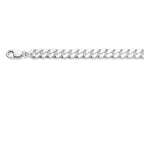 gourmette 4 zijdes geslepen 9,5 mm zilver wit