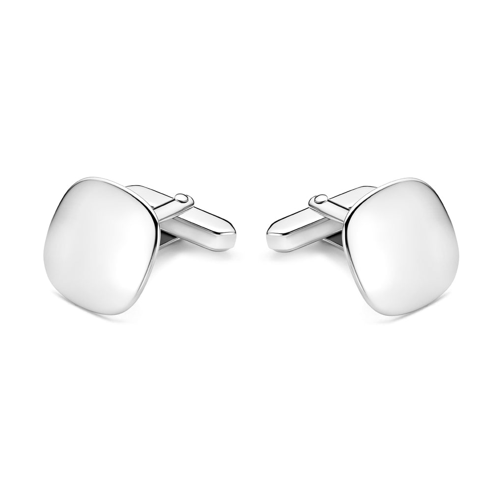 manchetknoppen 16,5 mm zilver gerhodineerd