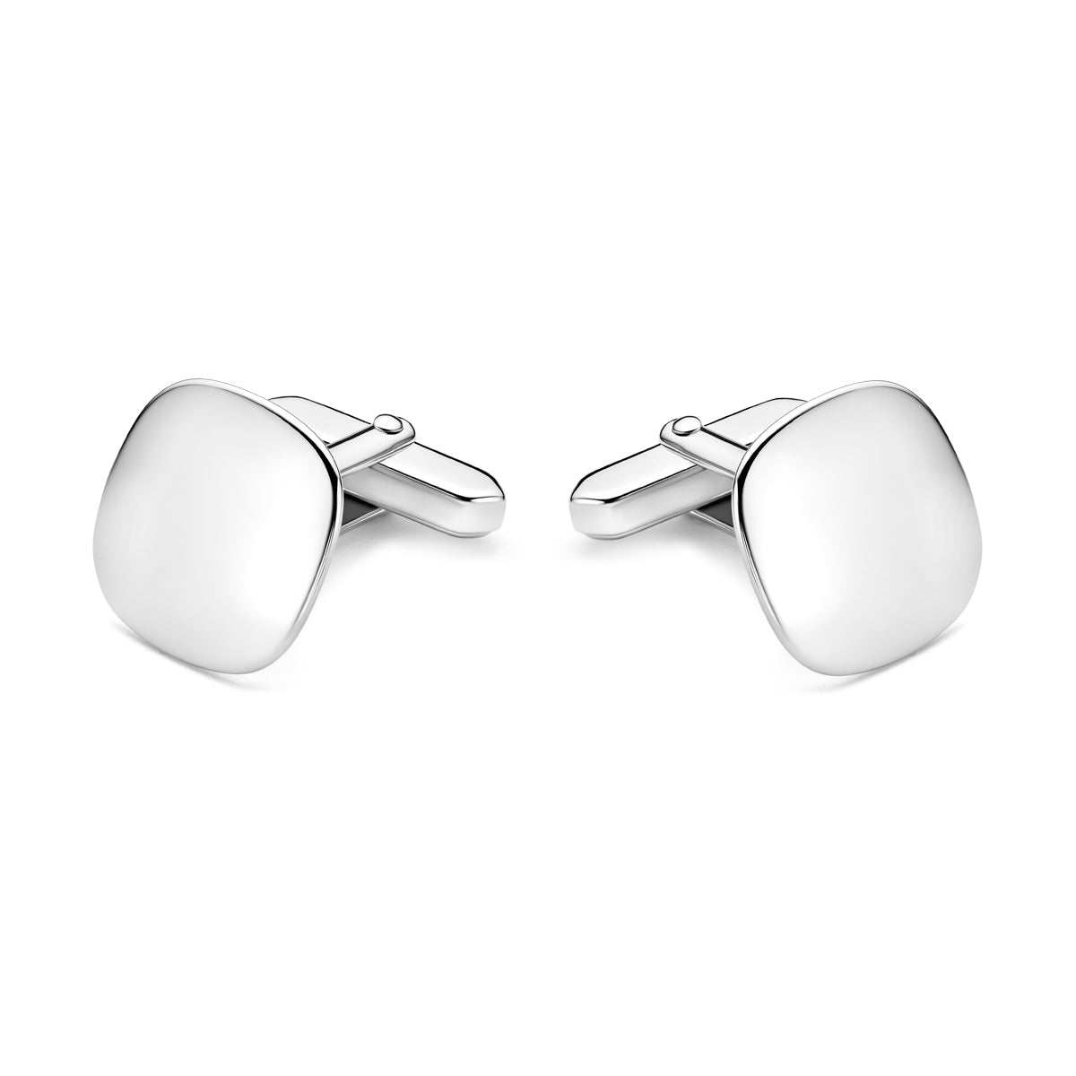 manchetknoppen 16,5 mm zilver gerhodineerd