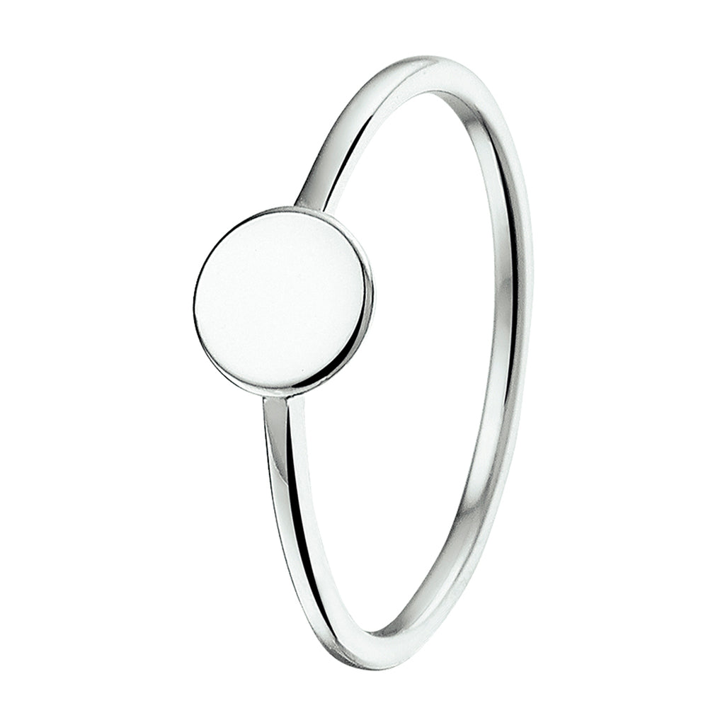 Ring rund Silber rhodiniert