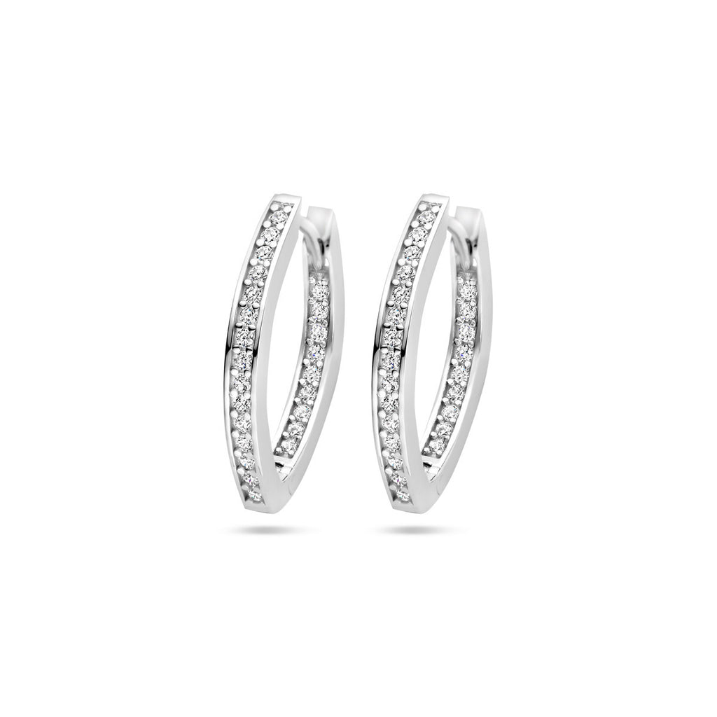 klapoorringen zirkonia 21 mm zilver gerhodineerd