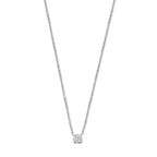 Zirkonia-Halskette 41,5 + 3 cm Silber rhodiniert