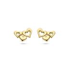 Ohrstecker Herzen 14K Gelbgold