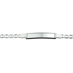 graveerarmband anker plaat 6 mm 19 cm zilver wit
