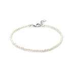 Armband Perlen 16,5 + 2 cm Silber rhodiniert