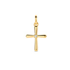 hanger kruis diamant 0.01ct h si 14K geelgoud