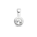 hanger met geboortesteen 11 mm zilver gerhodineerd