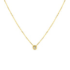 collier zirkonia 42 - 44 - 46 cm 14K geelgoud