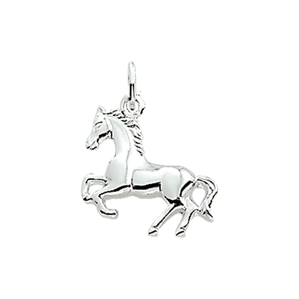 Anhänger Pferd silber weiß