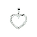 hanger hart zirkonia zilver gerhodineerd
