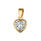 Anhänger Herz Zirkonia 14K Gelbgold