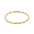 armband massief 3,0 mm 19 cm silgold (geel met zilverkern)